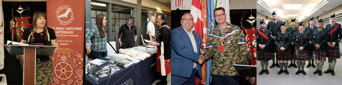 Moments from the First Nations Veterans Summit. Team Atlas was grateful to attend and thank Justin Woodcock, Atlas Strategic Reference Group member and the First Nations Veterans Program Manager at the Southern Chiefs’ Organization, for inviting us to take part in this meaningful event. Photo credit: Southern Chiefs’ Organization Moments from the First Nations Veterans Summit. Team Atlas was grateful to attend and thank Justin Woodcock, Atlas Strategic Reference Group member and the First Nations Veterans Program Manager at the Southern Chiefs’ Organization, for inviting us to take part in this meaningful event. Photo credit: Southern Chiefs’ Organization